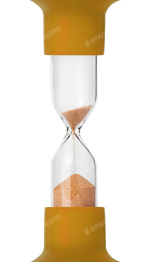 Preview: close up of yellow sand-glass