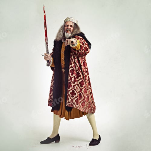Preview: Care to taste my wrath. Studio shot of a richly garbed king.