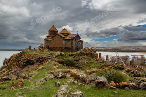 Preview: Hayravank Monastery on coast of Sevan Lake in Armenia