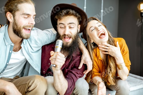 Preview: Friends singing at home