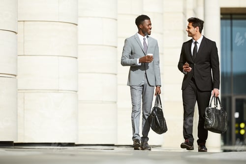 Preview: Multiethnic colleagues are in the city