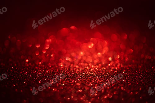 Preview: Abstract glitter lights on red and black background