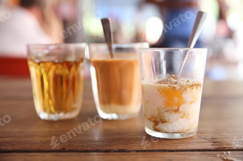 Preview: Local Morning Thai Food , Soft Boiled Eggs And Tea