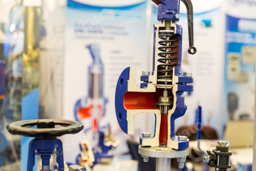Preview: Water pump valve cross section, inside view