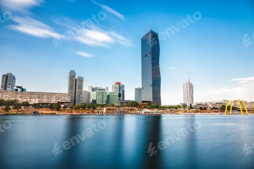 Preview: Vienna skyline on the Danube river