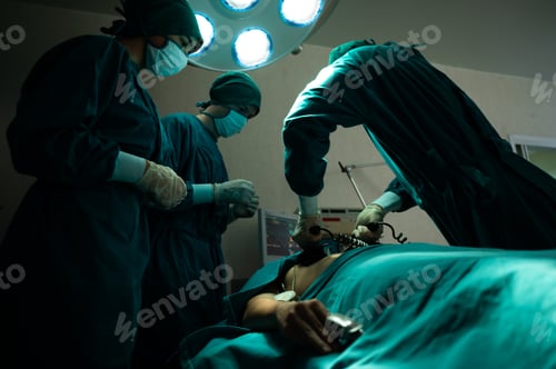 Preview: Surgical Team Performing Emergency Operation in Hospital Room