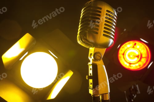 Preview: audio microphone retro style