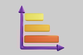 Aperçu: Graphique à barres avec flèches vers le haut
