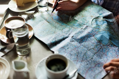 Preview: Person Choosing Destination On Map Concept