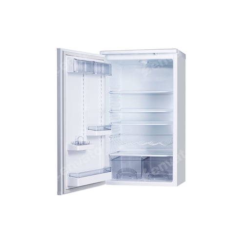 Preview: open single door fridge isolated on white