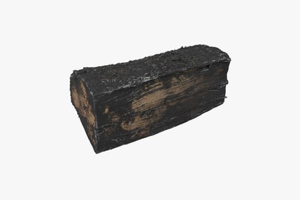 Preview: Charred Firewood Log with Textured Bark