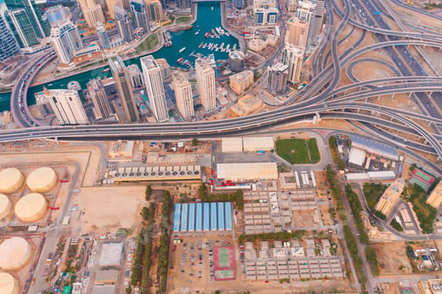 Preview: Dubai Downtown skyline, United Arab Emirates or UAE. Urban city.