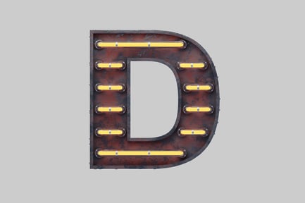 Preview: Retro letter d sign
