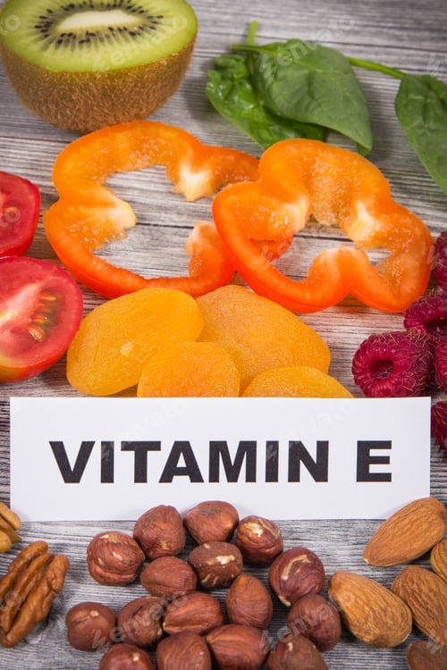 Preview: Healthy ingredients containing vitamin E and minerals. Nutritious eating