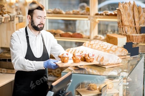 Preview: Seller in the bread store