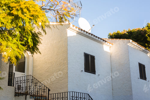 Preview: Windows shutters of a mediterranean house, vintage background