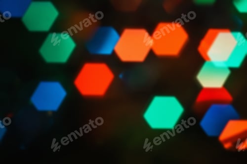 Preview: Background Abstract- Bokeh Blurry. Defocused- Festive Party. New Year- Beautiful Spark.
