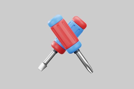 Preview: Cartoon screwdrivers flathead phillips style