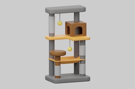 Preview: Modern cat tree condo play