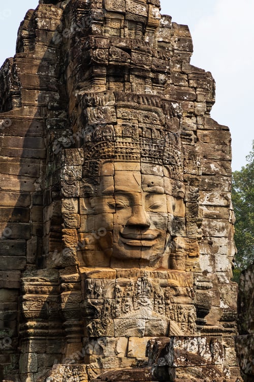 Preview: Ruins of Bayon Temple in Angkor wat in Siem Reap, Cambodia