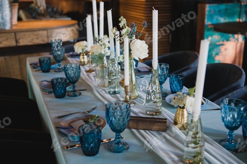Preview: Table setting at the wedding reception.