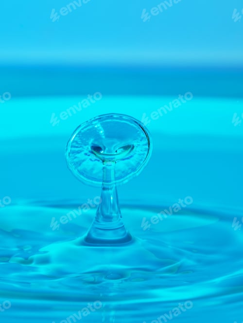 Preview: Abstract background of splash of color water, collision of colored drops, the concept