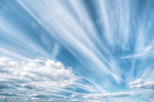 Preview: Blue And White Colours Natural Sky Abstract Background