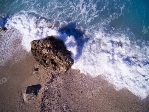 Preview: Aerial of Kathisma beach in Lwfkada island Greece