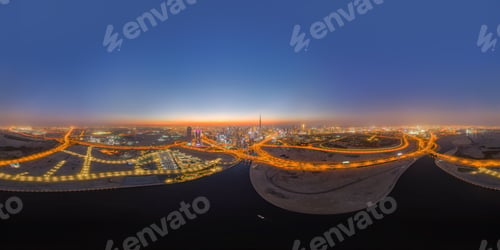 Preview: Dubai Downtown skyline, United Arab Emirates or UAE. Urban city.