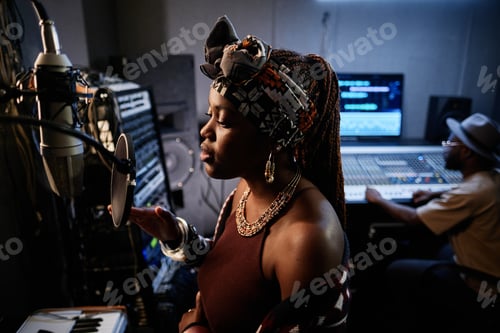 Preview: Young Woman In recording Studio