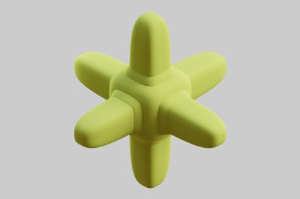 Preview: Geometric green asterisk shape