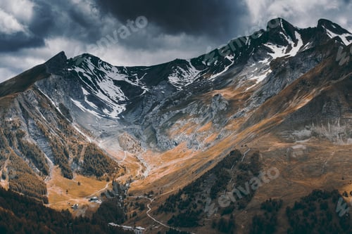 Preview: Tourist ski resorts in French Alps at early autumn