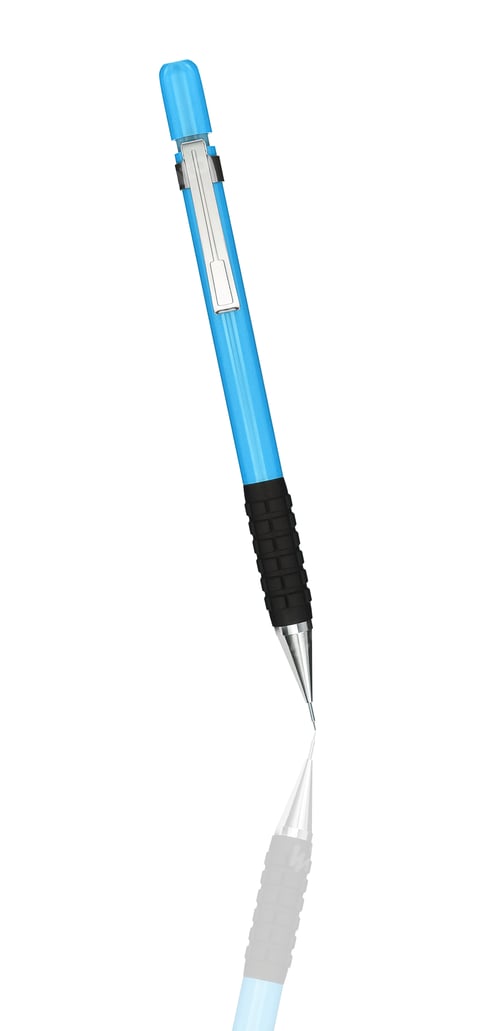Preview: Close up of blue pen isolated