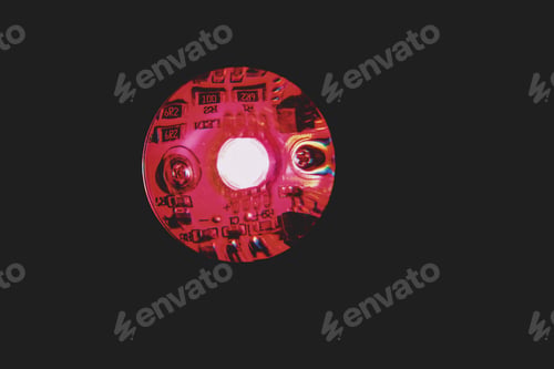 Preview: Isolated on dark circuit of a colorful lamp