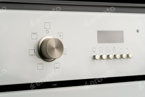 Preview: Modern oven mode control button close up