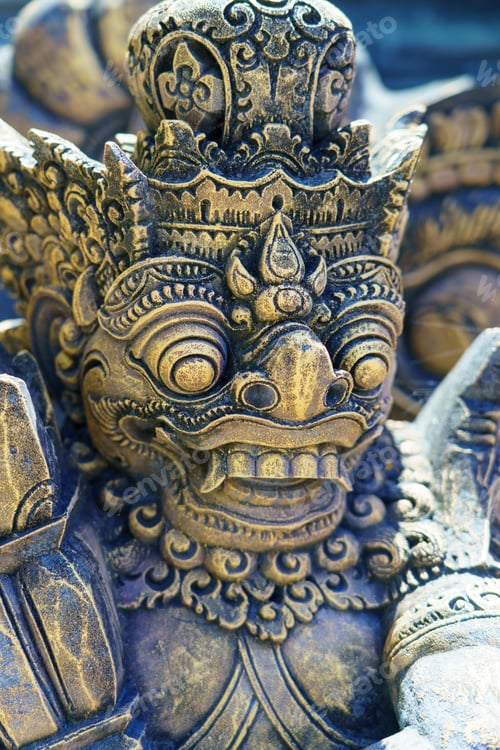 Preview: Ancient Balinese statue at the temple