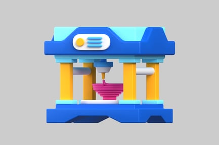 Visualização: Impressora colorida de fabricação automatizada