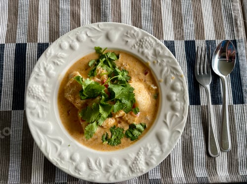 Preview: Delicious Dumplings in Creamy Sauce with Cilantro