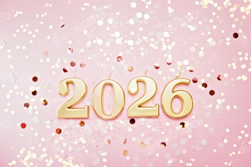 Visualização: Fundo de férias Feliz Ano Novo 2026