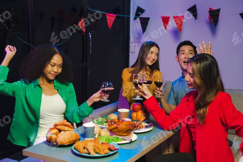 Preview: Successful business team, celebration excellent financial results.