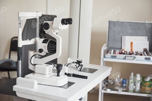 Preview: Photo of medical apparatus standing in the office with other equipment at background