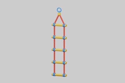 Preview: Cartoon hanging rope ladder