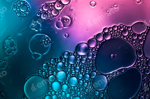 Preview: air bubbles in water, abstract colorful background