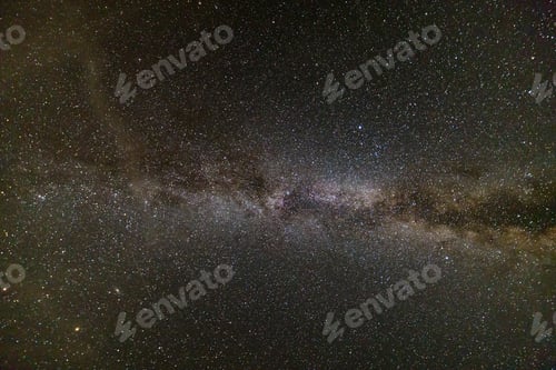 Preview: Night landscape of milkyway with stars covered sky .