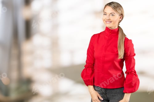 Preview: Close up portrait of a professional business woman smiling