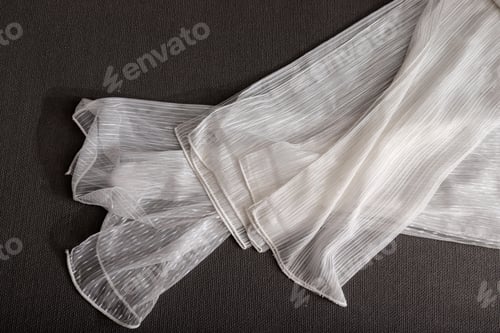 Preview: Elegant tulle curtain. Home decoration.