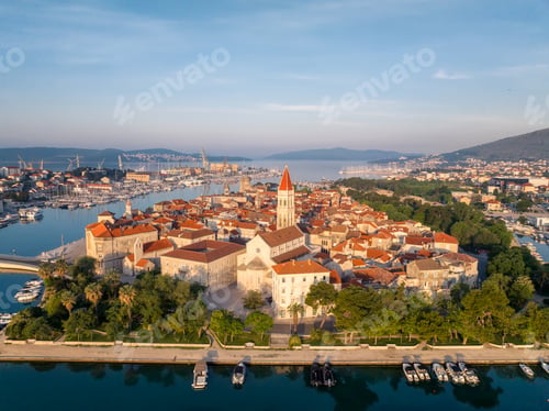 Preview: Amazing panoramic view of the picturesque town of Trogir in Croatia