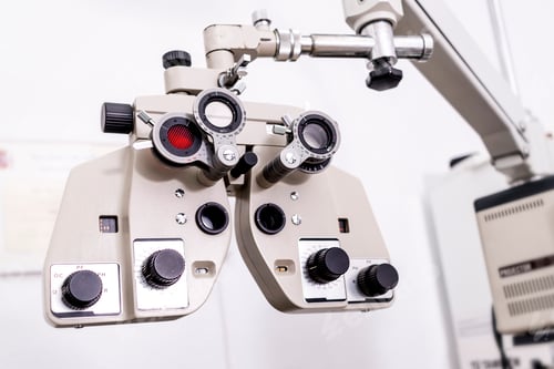 Preview: Phoropter eyesight measurement testing machine, Eye health check and ophthalmology concept