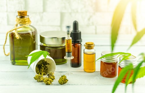 Preview: Plethora of cannabis oil products CBD Cannabis buds,Cream gel balm paste and oils