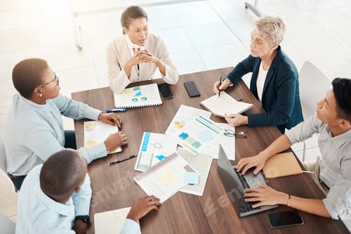 Preview: Marketing, communication and business people meeting, planning and talking about a strategy for par